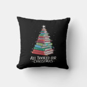 クリスマス司書Xmaの本の愛好家のために予約 クッション (正面)