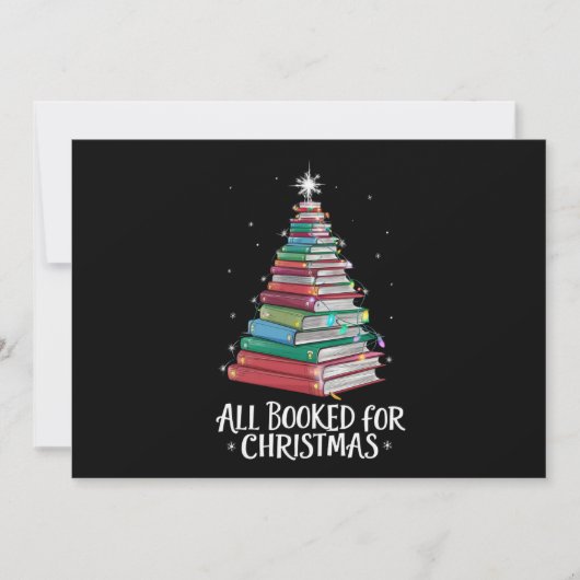 クリスマス司書Xmaの本の愛好家のために予約 シーズンカード (正面)