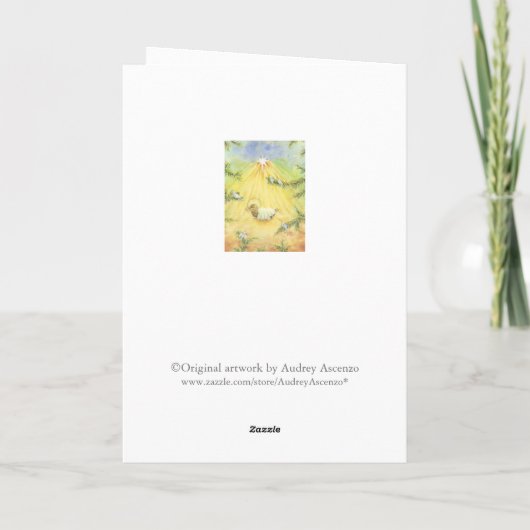 クリスマス司祭イエスとハトのカード サンキューカード (裏面)