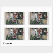 クリスマス合唱団のシール 長方形シール (シート)