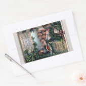 クリスマス合唱団のシール 長方形シール (封筒)