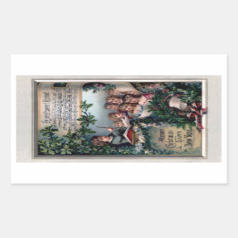 クリスマス合唱団のシール 長方形シール