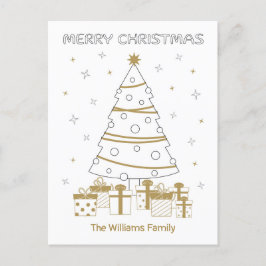 クリスマス名おもしろい着色ユニークカスタム シーズンポストカード