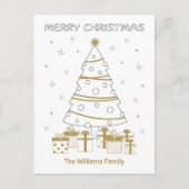 クリスマス名おもしろい着色ユニークカスタム シーズンポストカード (正面)