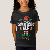 クリスマス名に一致するクッキーテスター小妖精や小人ファミリー Tシャツ (正面)