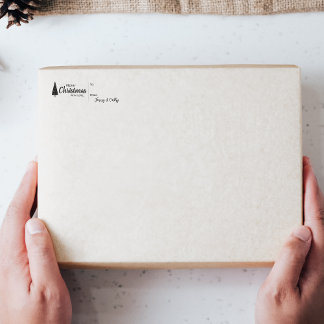 クリスマス名のパーソナライズのギフトラベル ラバースタンプ