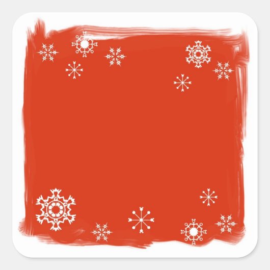 クリスマス名タグまたはカスタマイズ可能なシール スクエアシール (正面)