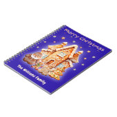 クリスマス名前をカスタムするジンジャーブレッユニークドおもしろい ノートブック (左側)