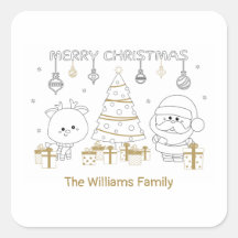 クリスマス名前をカスタムする着色おもしろいかわいいユニーク