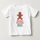 クリスマス名言 面白いお菓子テスター ベビーTシャツ (正面)