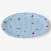 クリスマス名門私立校風のの梅 ペーパープレート (アングル)