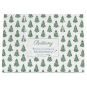 クリスマス名門私立校風のの結婚メイド・オブ・オーナー（花嫁付き添い人）ありがとう ラージペーパーバッグ (正面)