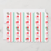 クリスマス名門私立校風のストッキングクリスマス シーズンカード (裏面)