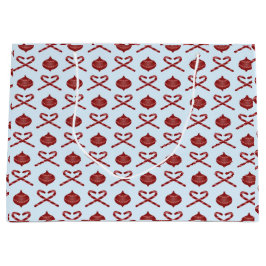 クリスマス名門私立校風のリボン ラージペーパーバッグ