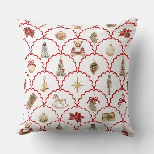 クリスマス名門私立校風の クッション (正面)
