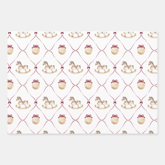 クリスマス名門私立校風の ラッピングペーパーシート (正面3)