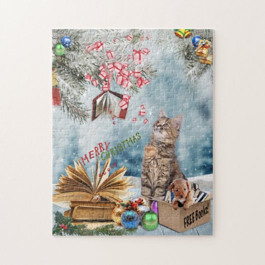 クリスマス向けの無料書籍 ジグソーパズル (縦)