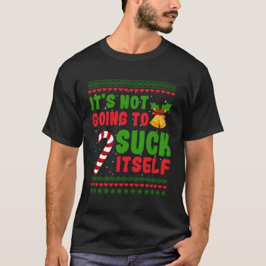 クリスマス吸のCandはおもしろいない Tシャツ (正面)