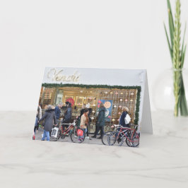 クリスマス商店街キングズロードロンドン写真 カード