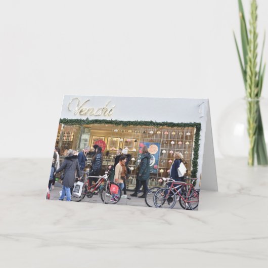 クリスマス商店街キングズロードロンドン写真 カード (正面)