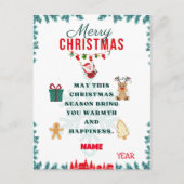 クリスマス喜びのカード シーズンポストカード (正面)