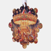 'クリスマス回転木馬ジョイ'紙オーナメント オーナメントカード (左)