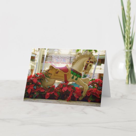 クリスマス回転木馬ホース – 1 シーズンカード (正面)
