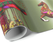 クリスマス回転木馬 ラッピングペーパー (ロールコーナー)