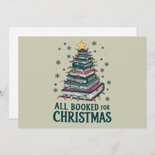 クリスマス図書館員へのプレゼント 本好きに最適 シーズンカード (正面/裏面)