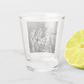 クリスマス図解入りの、写真付きの出生シーン ショットグラス (裏面)