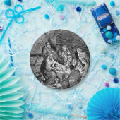 クリスマス図解入りの、写真付きの出生シーン ペーパープレート (パーティー)