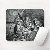 クリスマス図解入りの、写真付きの出生シーン マウスパッド (マウス)