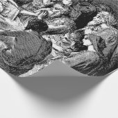 クリスマス図解入りの、写真付きの出生シーン ラッピングペーパー (角)