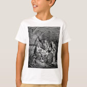 クリスマス図解入りの、写真付きの出生シーン Tシャツ (正面)