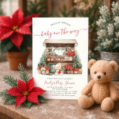 クリスマス地元で栽培された市場の赤ちゃんシャワー 招待状