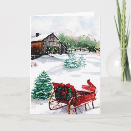 クリスマス場面クリスマスカード シーズンカード (正面)