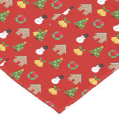 クリスマス壁紙パターン背景ギフト赤 ショートテーブルランナー (コーナー)