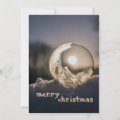 クリスマス夕べ彫刻ガラス玉の月 シーズンカード (正面)