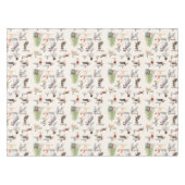 クリスマス夕食のクリスマスのお祝い12犬 テーブルクロス (正面(横))