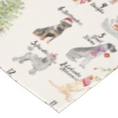 クリスマス夕食のクリスマスのお祝い12犬 テーブルクロス (アングル)