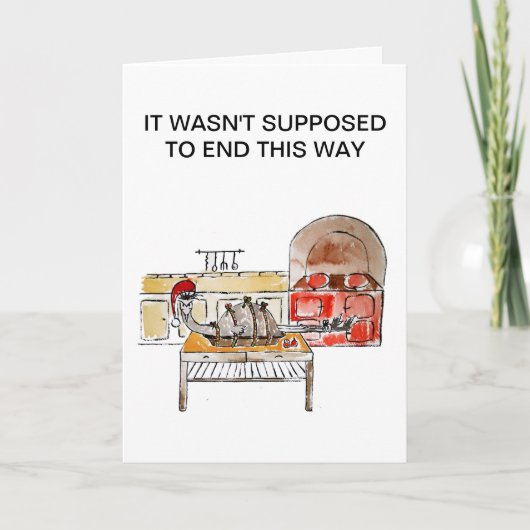 クリスマス夕食の挨拶状 シーズンカード (正面)