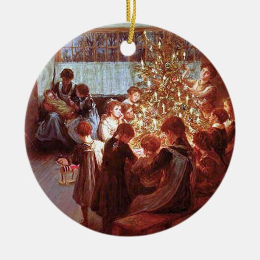 クリスマス夕食 セラミックオーナメント (正面)