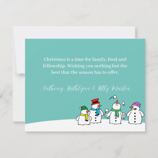 クリスマス外の冷たいラウンドクラシックステッカー ノートカード (裏面)