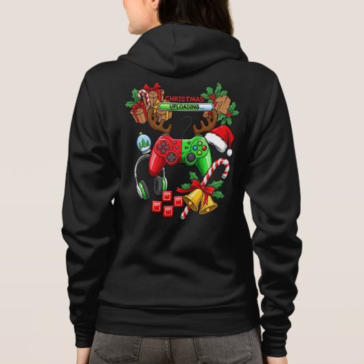 クリスマス大人用フルジップパーカー パーカ (裏面)