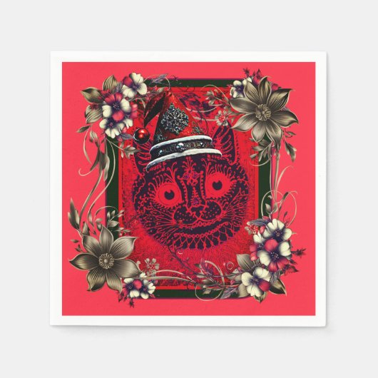 クリスマス大切ナプキン スタンダードカクテルナプキン (正面)