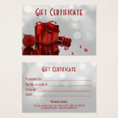 クリスマス大切プレゼントプロフェッショナルギフトカード (正面&裏面)