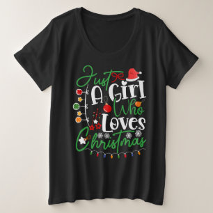 クリスマス大好き女子 プラスサイズTシャツ