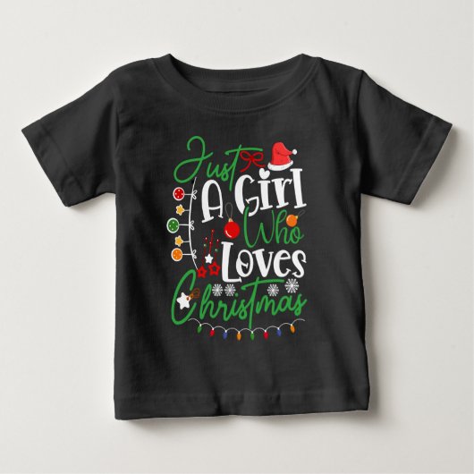 クリスマス大好き女子 ベビーTシャツ (正面)