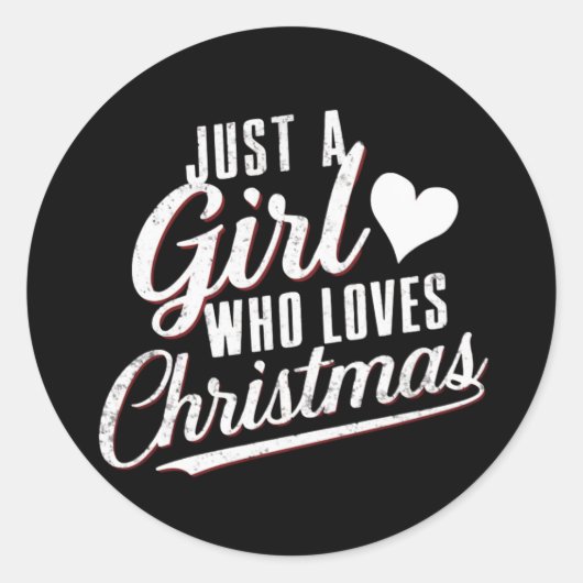 クリスマス大好き女子 ラウンドシール (正面)