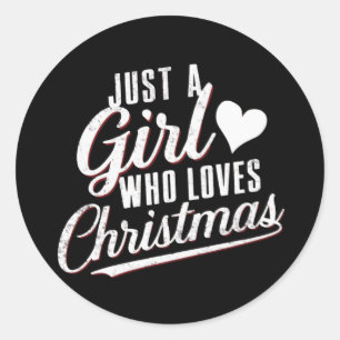 クリスマス大好き女子 ラウンドシール